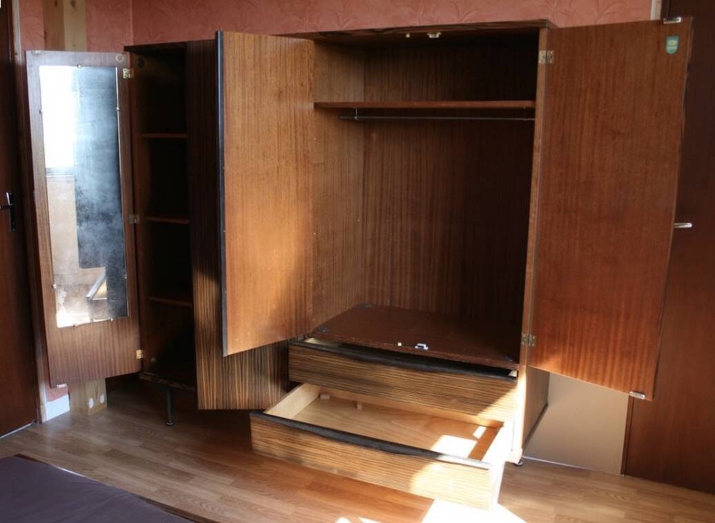 Scandinavian wardrobe in Macassar ebony