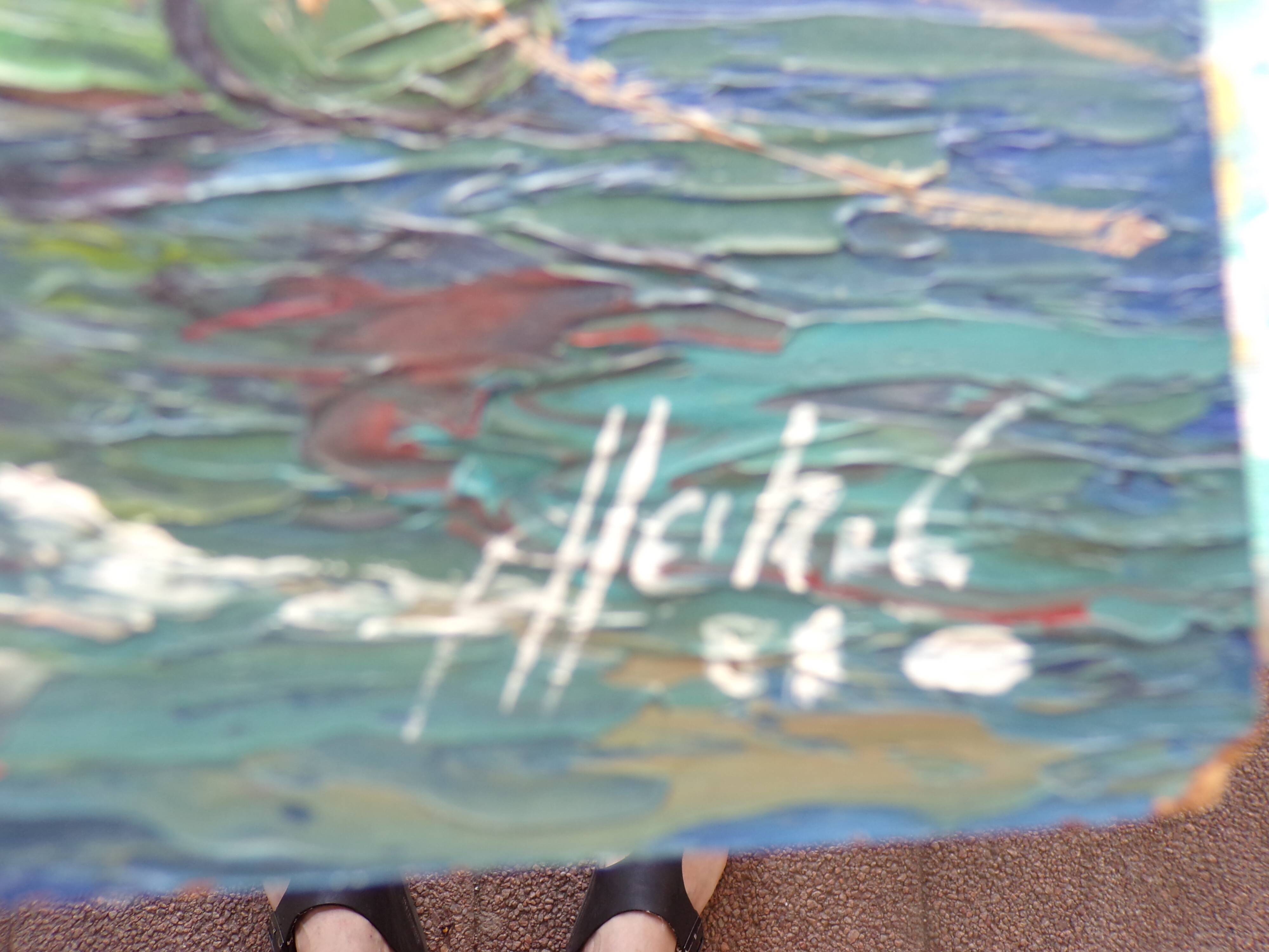 Table oil on panel, navy