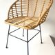 Natural coloured rattan resin armchair