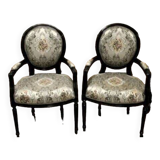 2 fauteuils style Louis XVI
