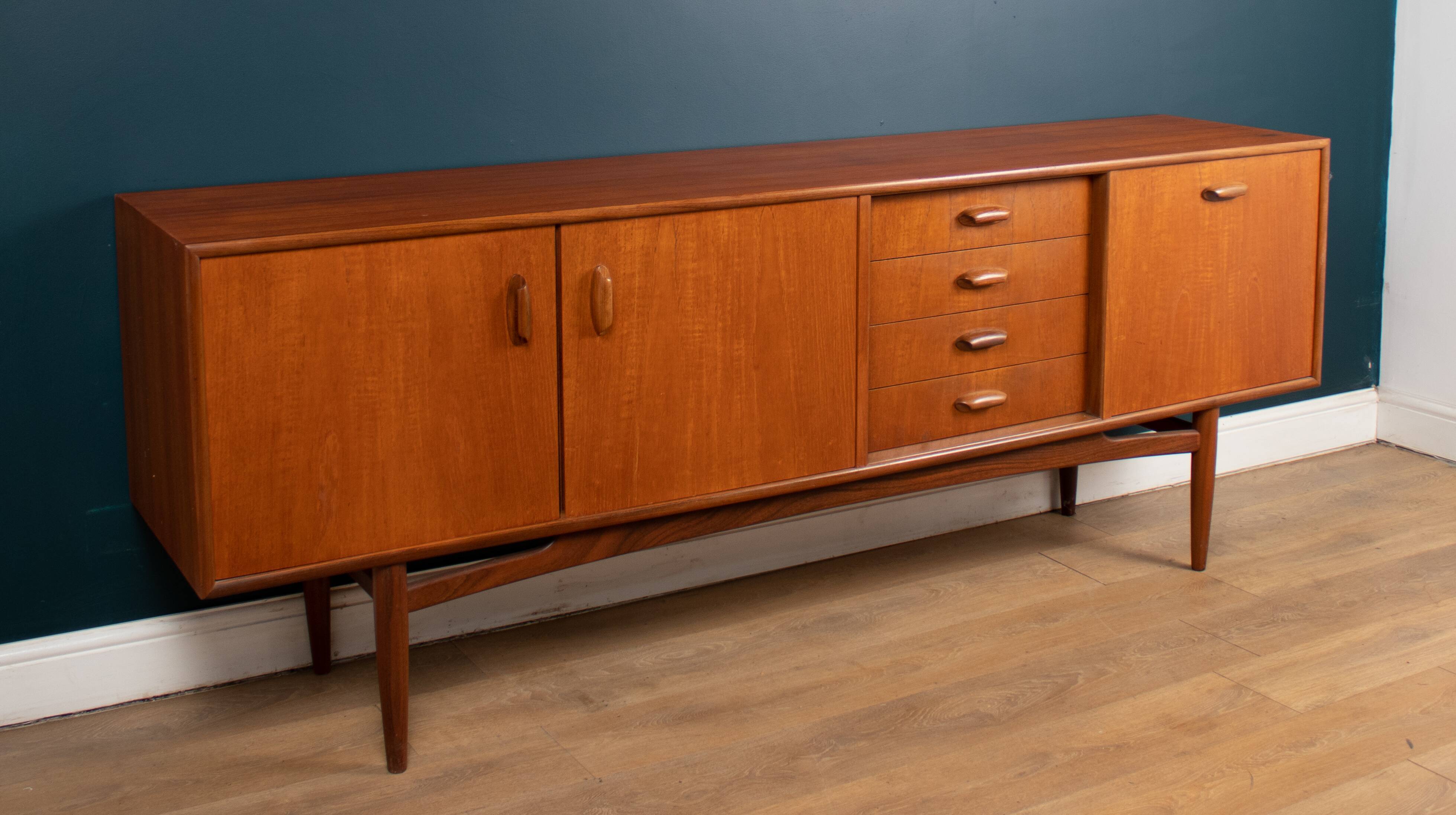 Retro Teak 1960s Restored G Plan Scandi Sideboard By Victor Wilkins