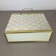 Rare hollywood regency paul evans style bicolor magazine holder, italy 1970