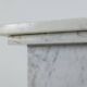 Pair of Art Deco style columns, in white marble, 20th century