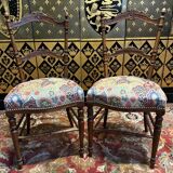 2 art nouveau upholstered chairs
