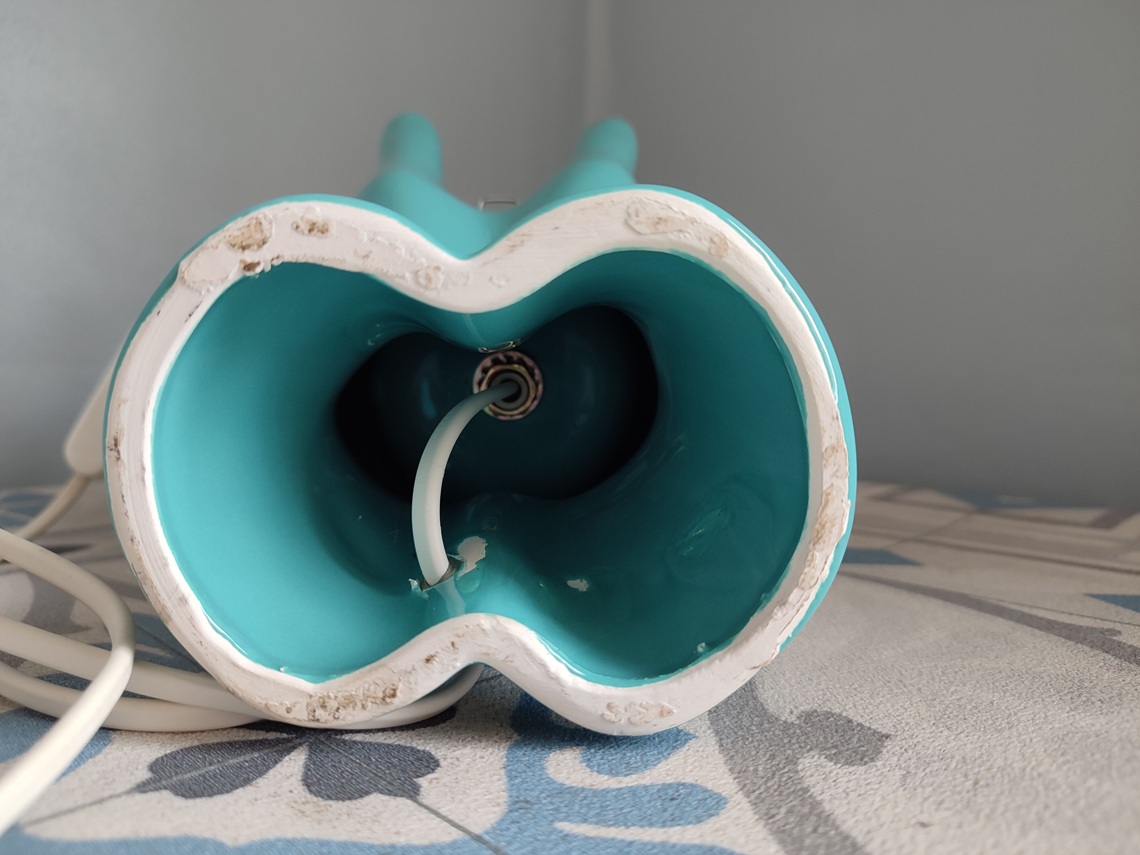 Lampe mains en céramique vintage