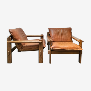 Paire de fauteuils vintage années 1970