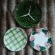 3 mismatched vintage dinner plates