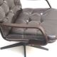 Stylish vintage leather armchair made in the 1970s