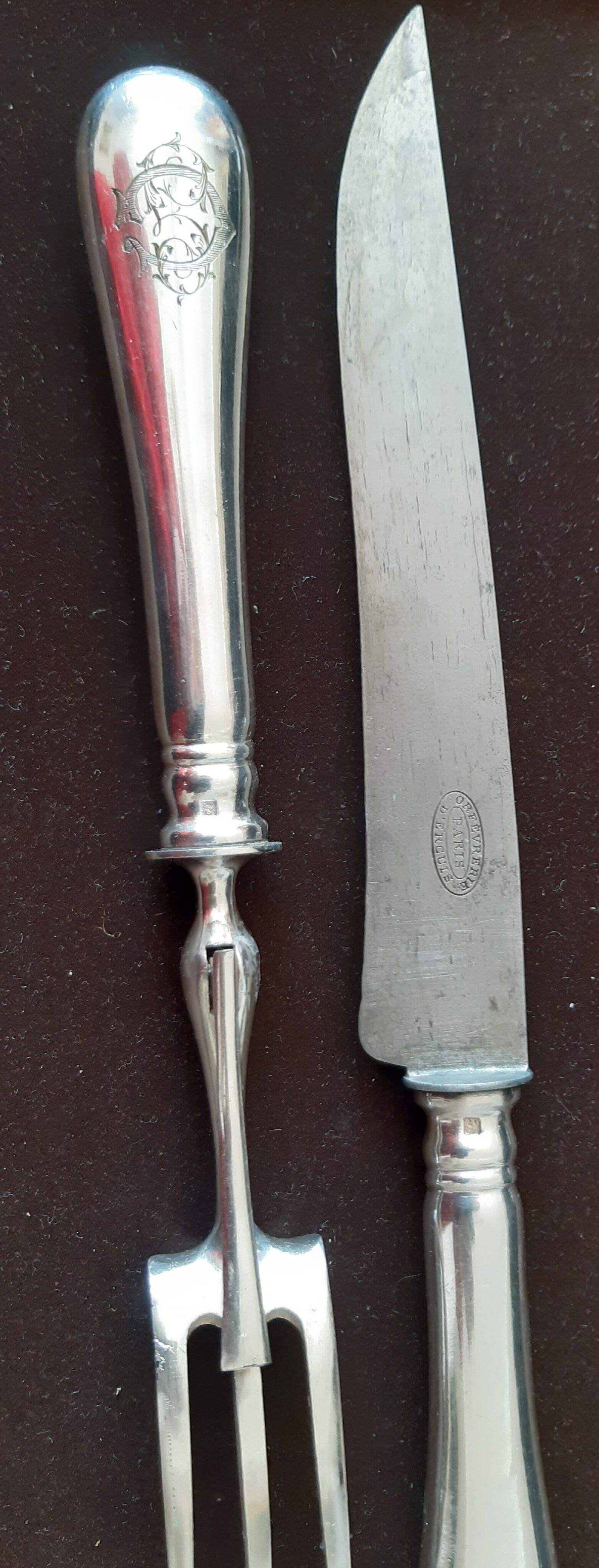 Covered with leg Ercuis silver metal