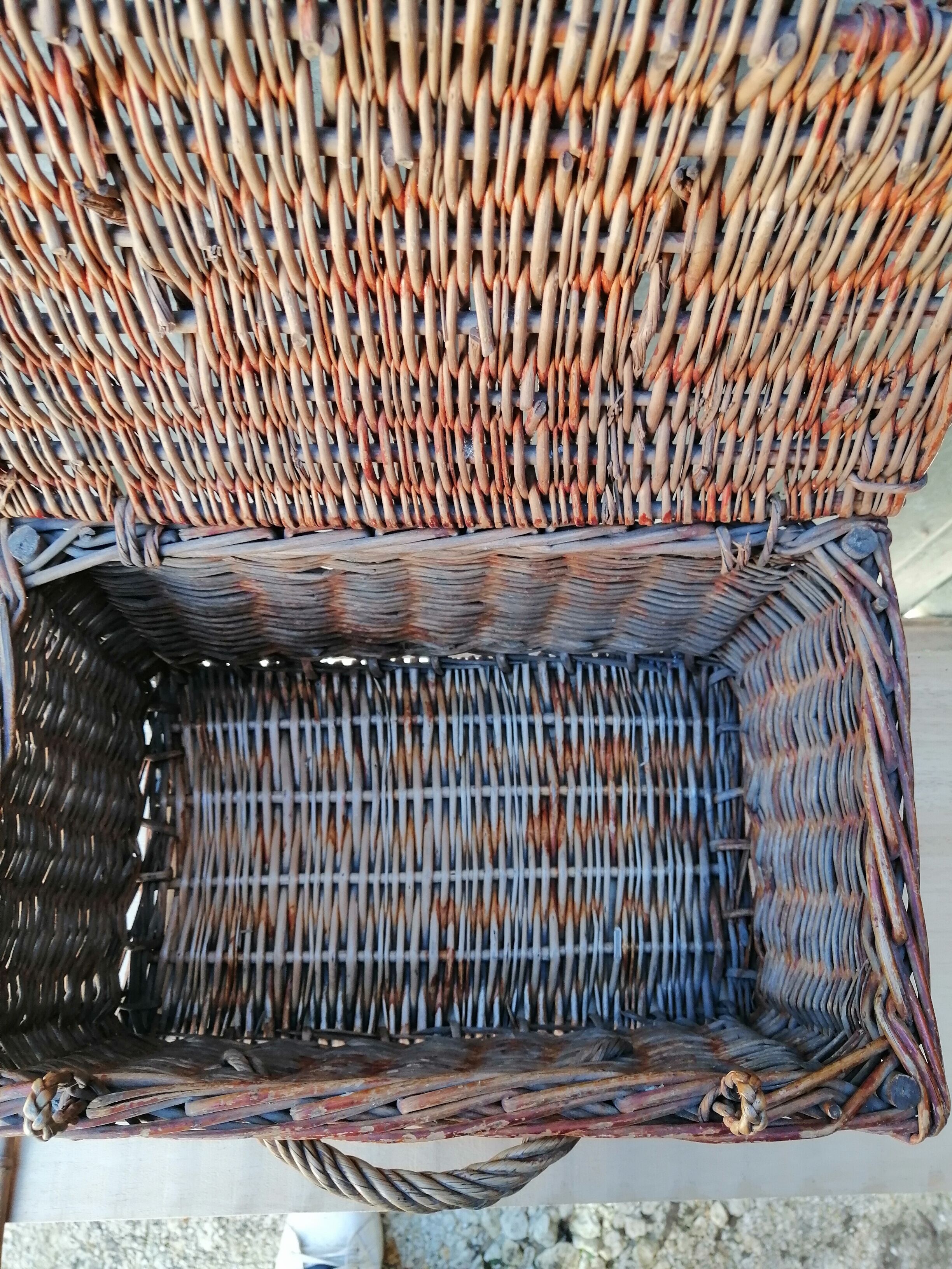 Vintage wicker travel basket