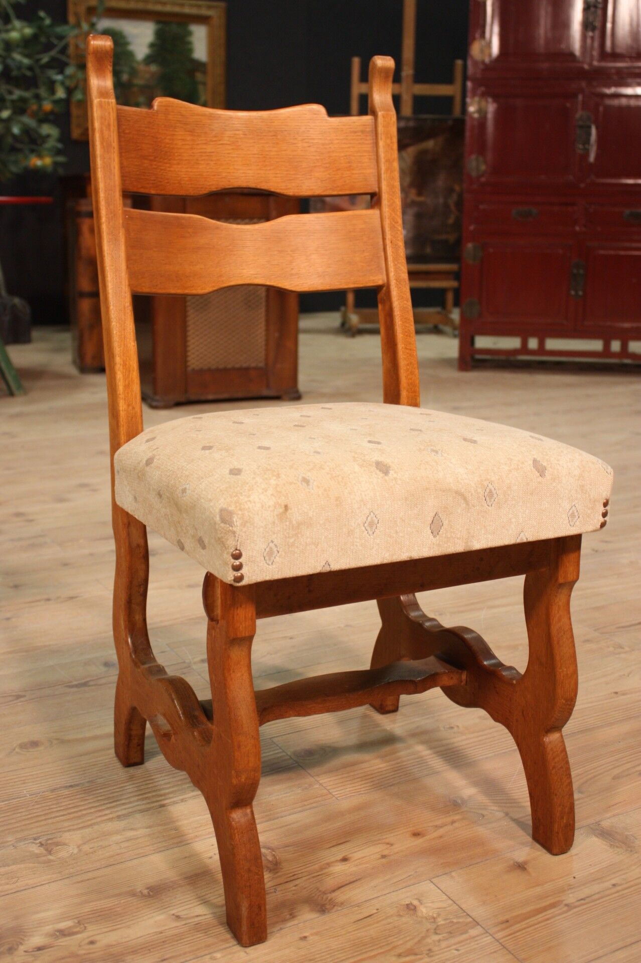 Lot de 4 chaises rustiques
