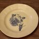 Dessert Maufacture Diguoin Sarguemine blue flowers pattern earthenware plate
