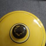 Yellow black teapot, art deco style, vintage