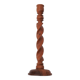 Rosewood long modernist candlestick, Denmark, 1970s.