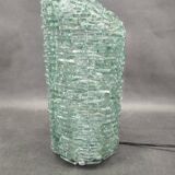 Italian Sculptural Glass Table Lamp, Wire and Glass Construction, 1980s