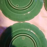 6 plates in barbotine 19 cm