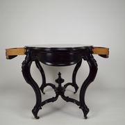 Napoleon III violin table in blackened wood, France, circa 1870