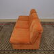 Orange corduroy Modular sofa from the 70's, 3 pieces