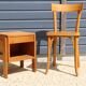Light oak cubic bedside table 1960