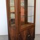 Art Deco walnut burl display cabinet, France circa 1930.