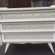 Vintage lacquered chest of drawers grey white