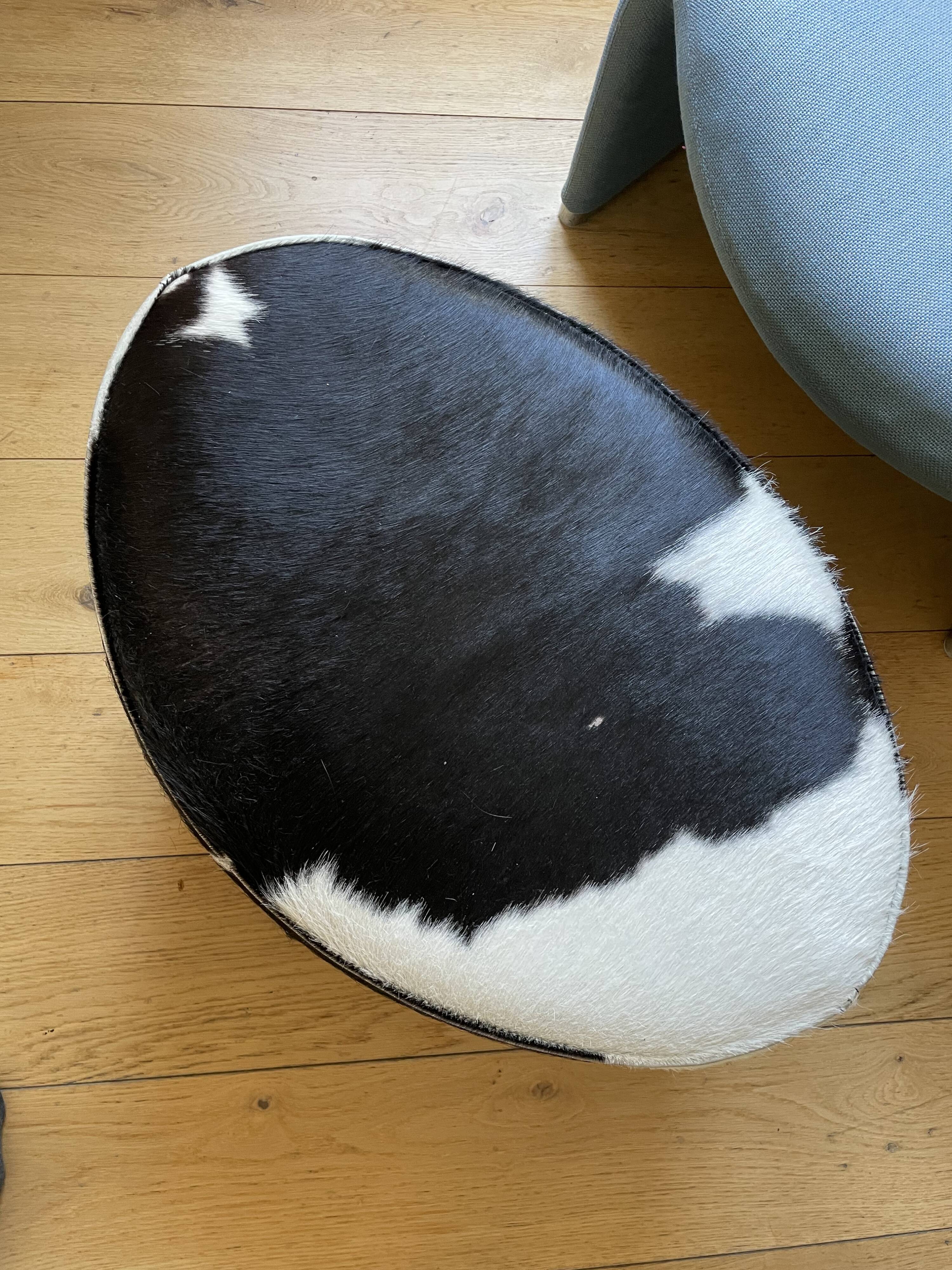 Stockholm Cowhide Pouf by Niels Gammelgaard for Ikea, 1970s