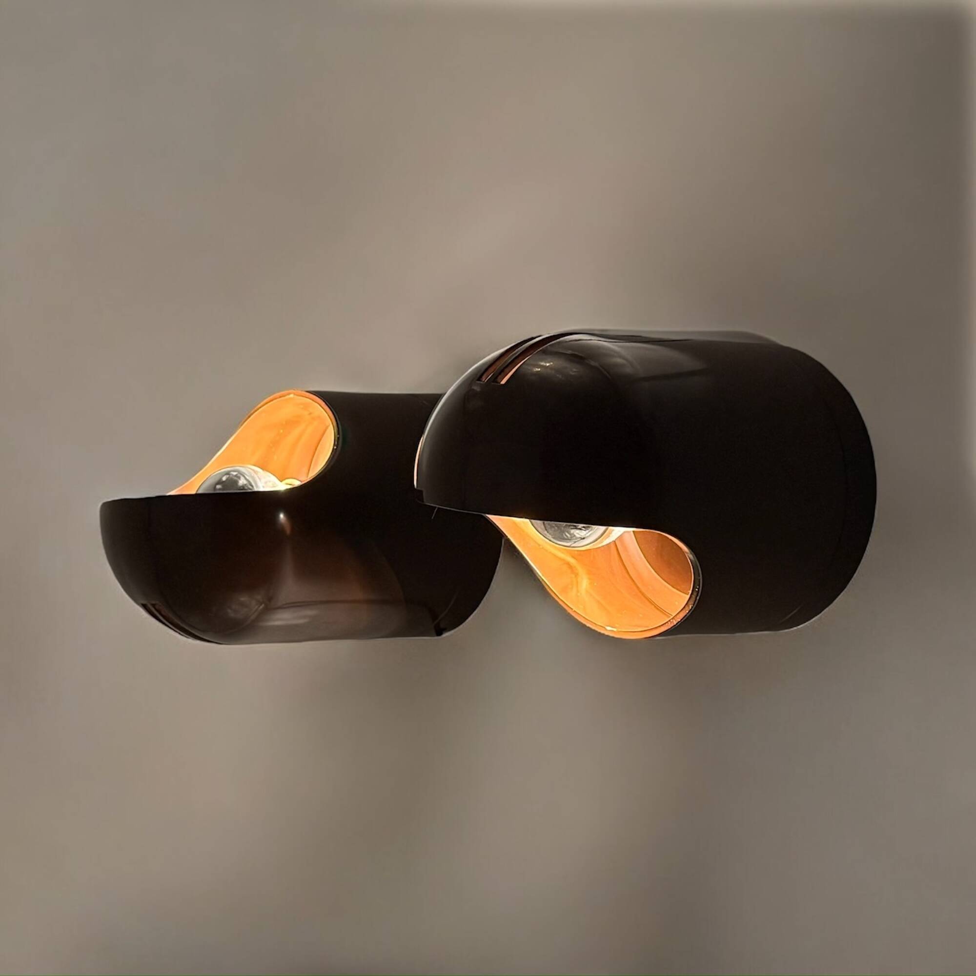 Pair of Space Age Lamps by Siberin Caronno, Italy 1970s