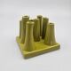 Green ceramic multi-tube vase