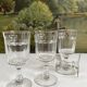 4 Baccarat cut crystal port wine glasses, similar to Chica model