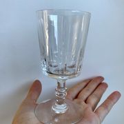 Set of 6 large wine glasses, crystal wine water engraved early twentieth century