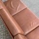 Scandinavian teak and leather sofa from the 70s