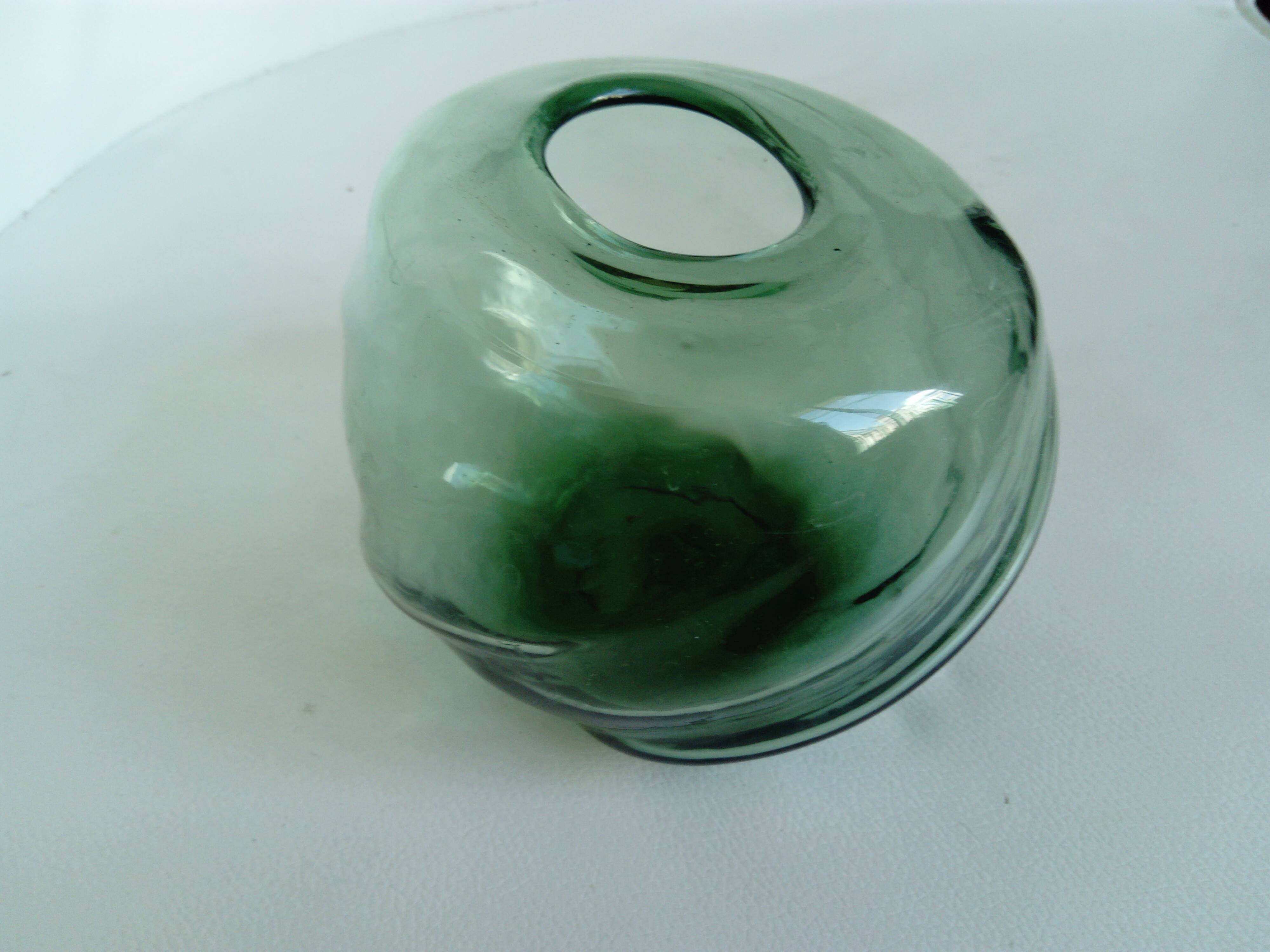 free form glass ball vase