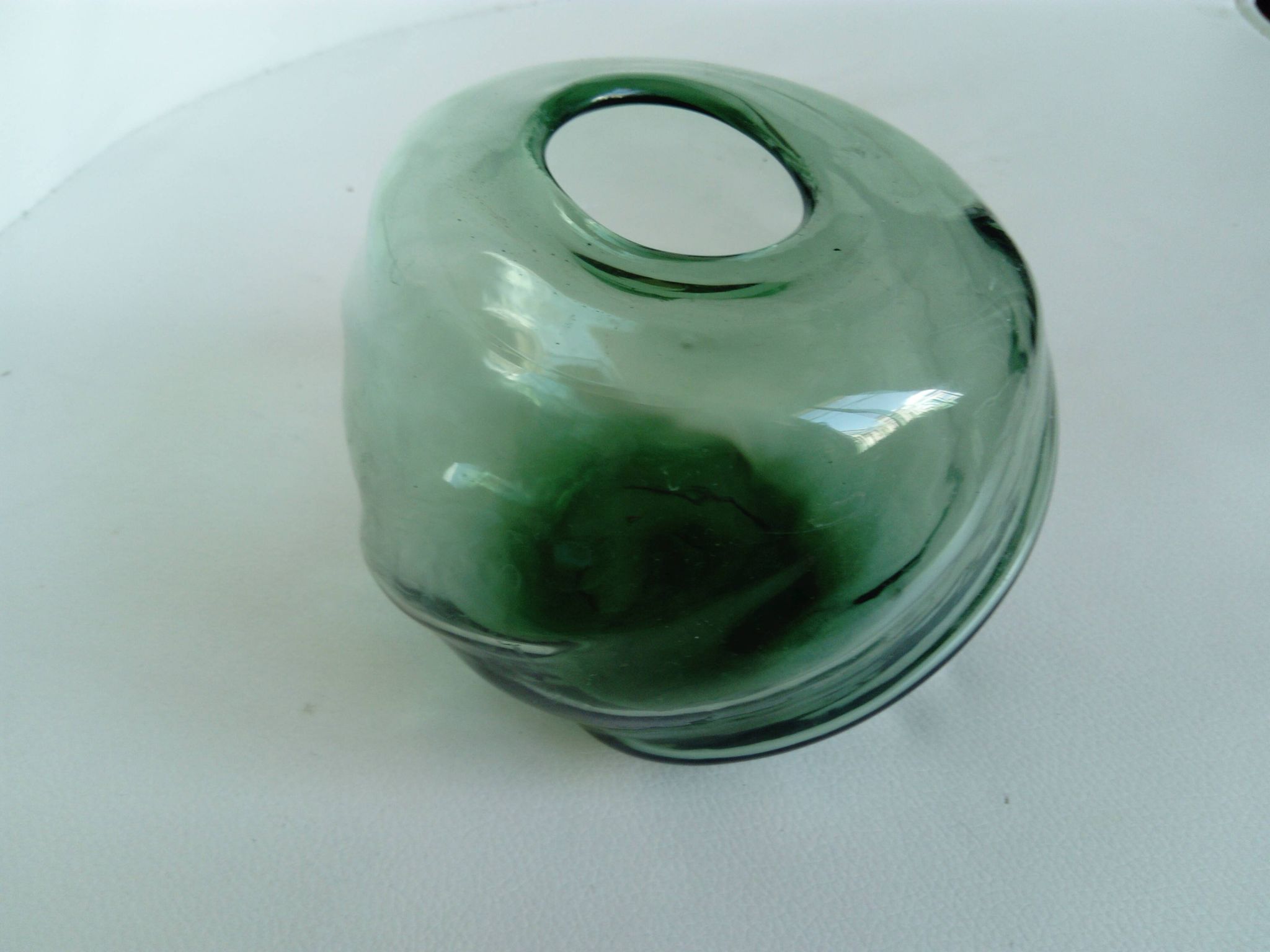 free form glass ball vase