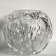 Chiseled crystal ball vase