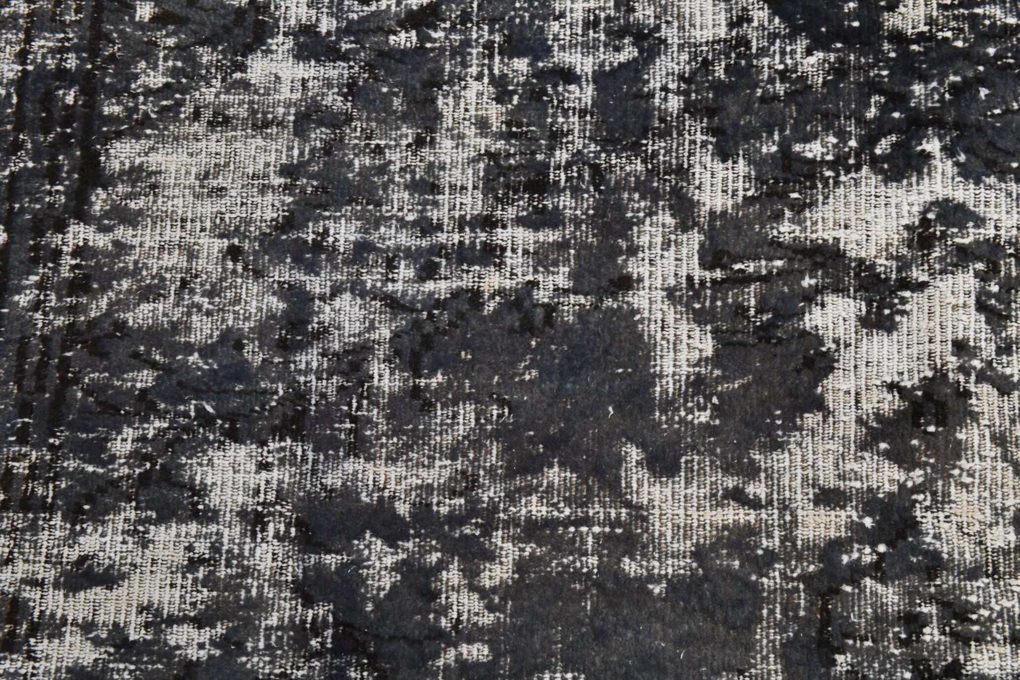 Gray & blue tones distressed carpet 285x187cm