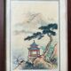 Pendant of ancient Chinese ink paintings "Landscapes and temple" signed