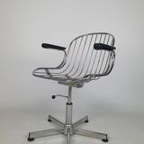 Vintage chrome swivel armchair