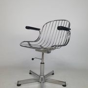 Vintage chrome swivel armchair