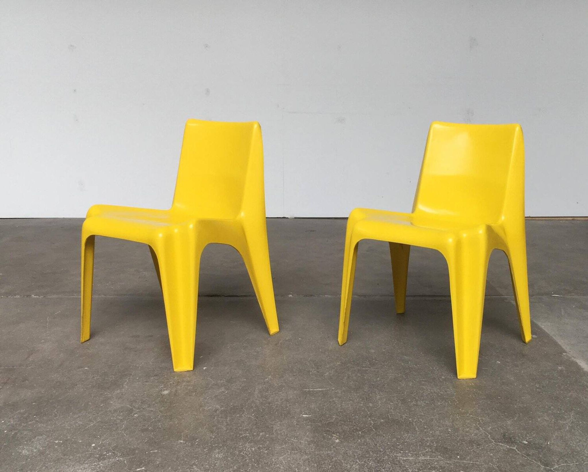Set of stackable plastic chairs BA 1171 by Helmut Bätzner for Bofinger, 1960s.