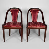 Art Deco Salon by Paul Follot in pink velvet, circa 1920