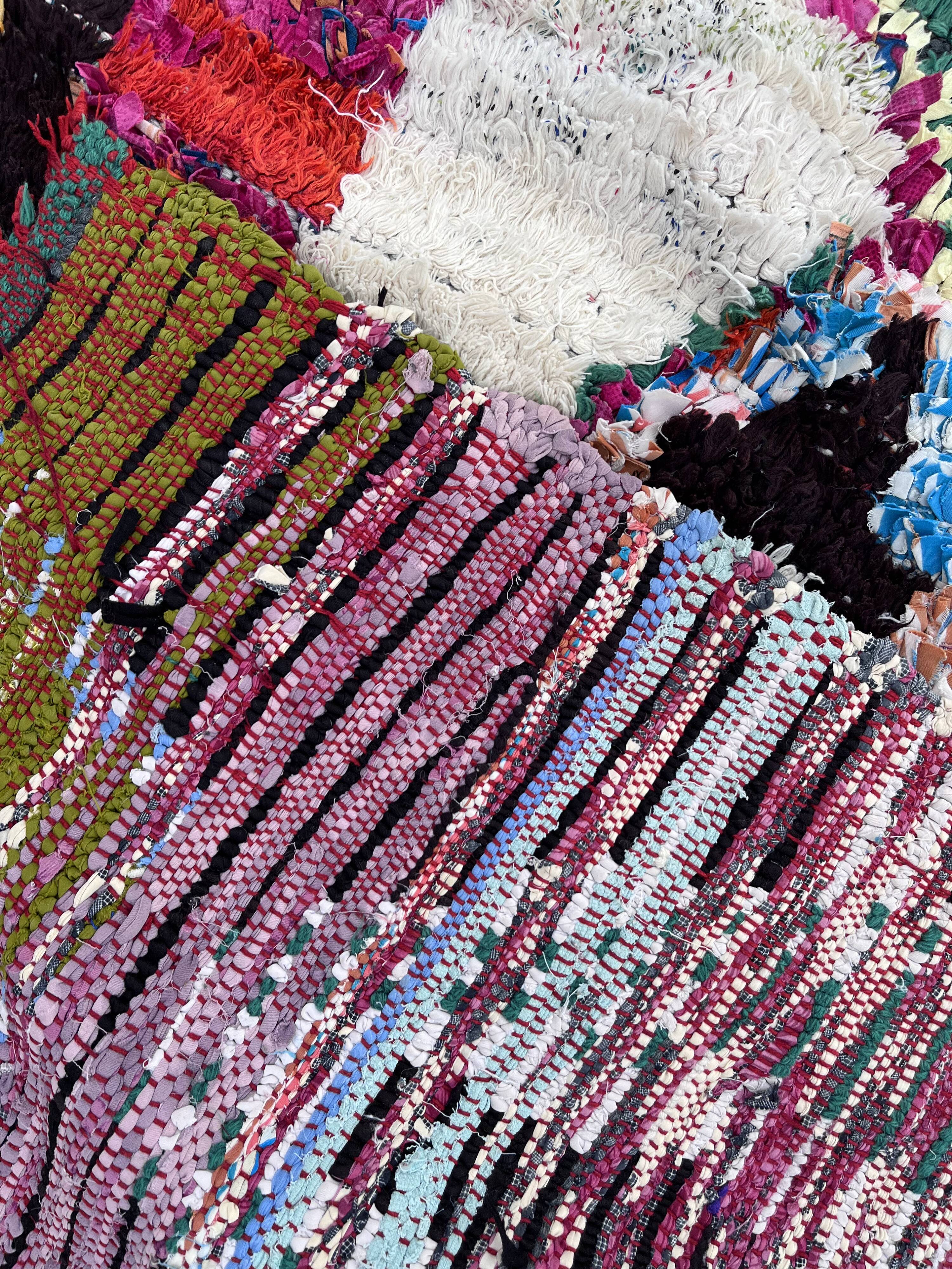 Old boucherouite berber carpet