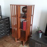 Bibliothèque tournante en bois