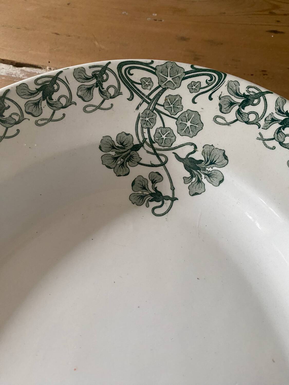 BFK Boch Frères Keramis oval dish, Capucines model, large model
