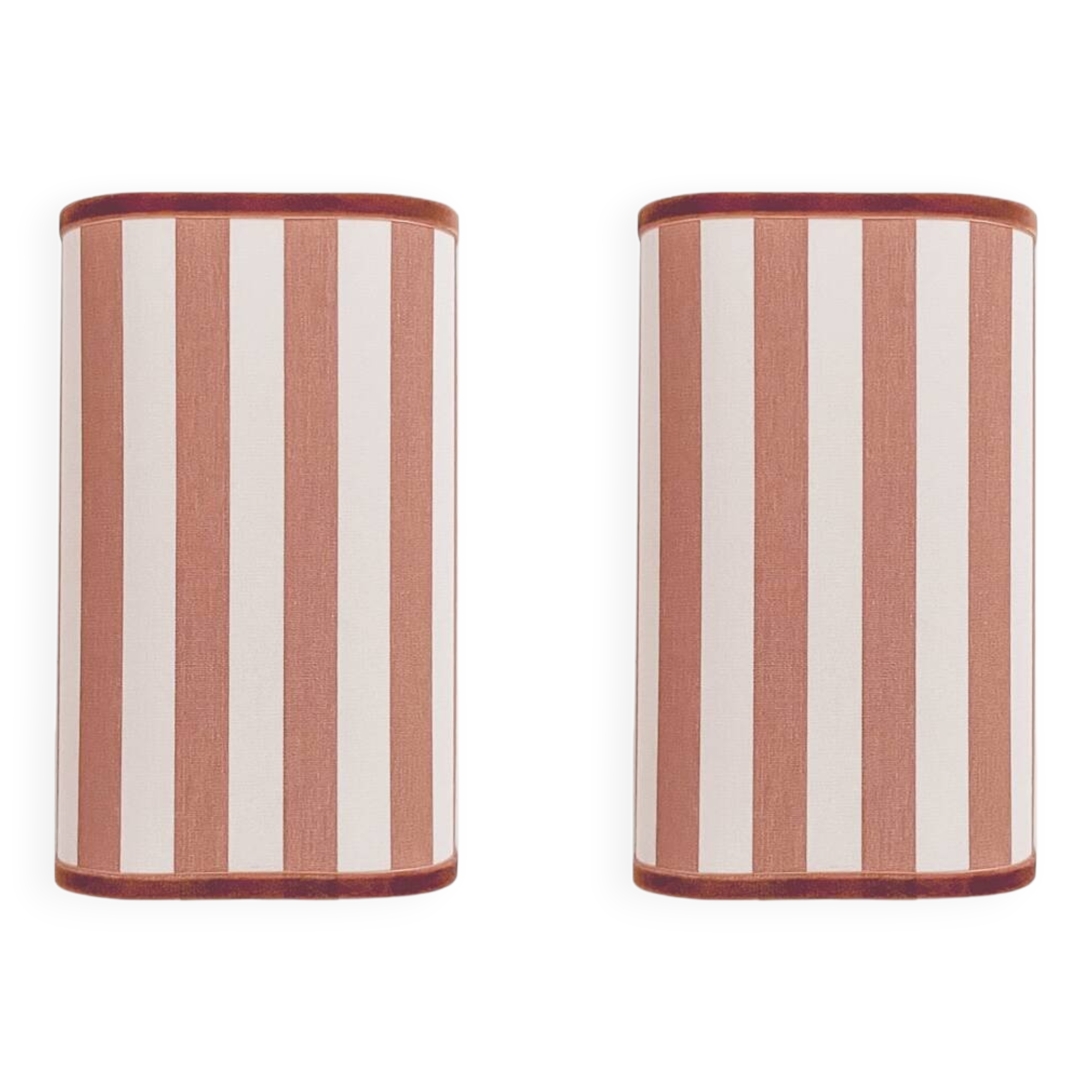 Pair of fabric wall lights