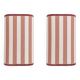 Pair of fabric wall lights