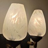 Metal and glass sconces. Spain, 1970s.