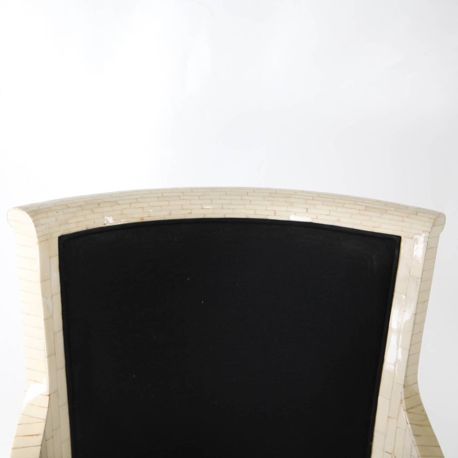 Pair of bone marquetry armchairs