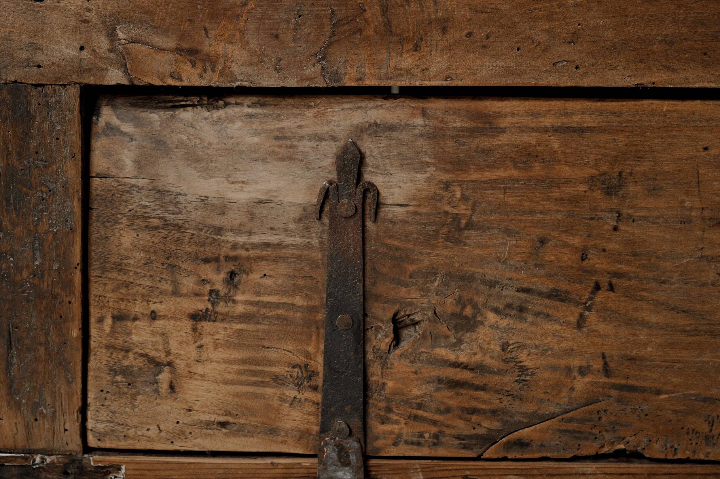 Folk art chest bench, Catalonia, 1800