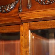 Monumental glass library in Victorian hardwood.