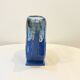 Large vintage art deco pitcher alpho in fat lava blue ceramic vase signed